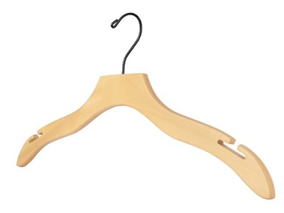 家用植絨防滑實(shí)木衣架17C05