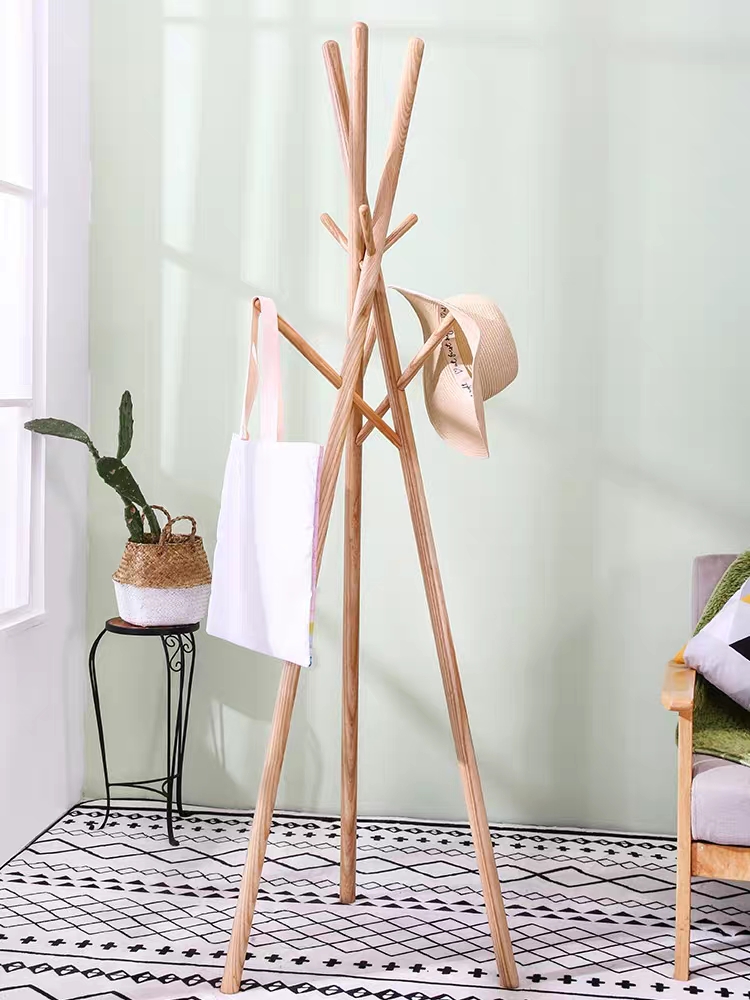 落地木掛衣架