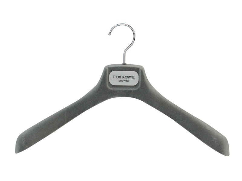 塑料防滑植絨衣架SL008