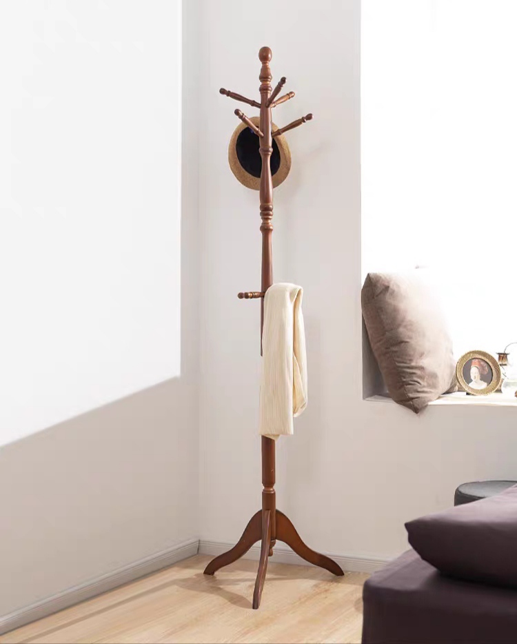 實(shí)木簡(jiǎn)易衣帽架