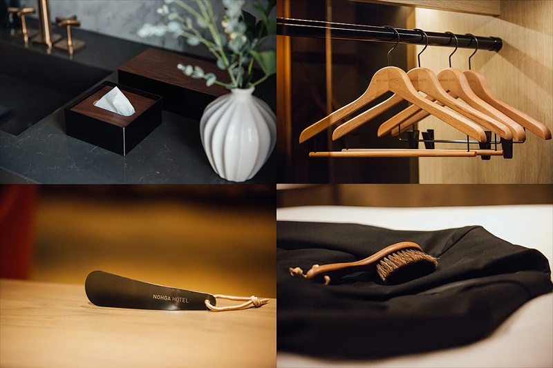 原木色實木衣架