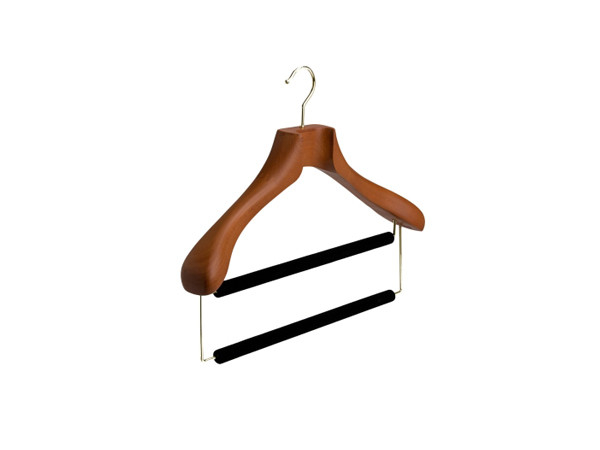 橫桿多用實木衣架LUX18-65D2-L