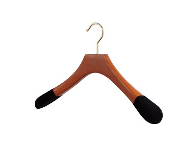 植絨防滑實(shí)木衣架17C06